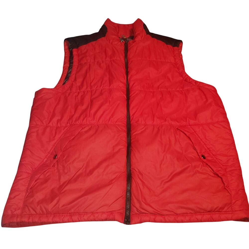 Alpine Design XL Puffer Vest Outdoor Full Zip Nylon Shell Poly Fill TINY FLAWs